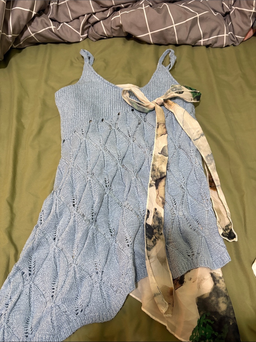 Knit + Satin Tank Top (not large chest friendly)